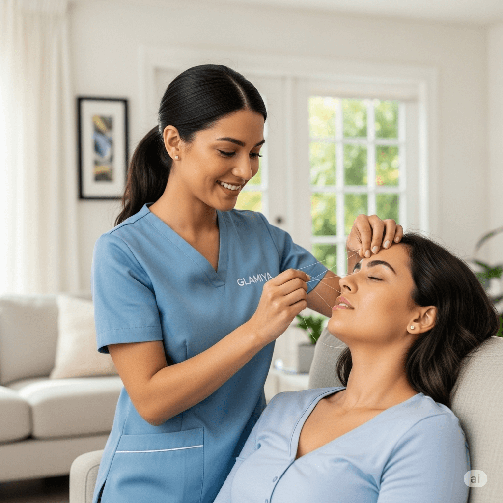 threading(1) Threading – Eyebrows & Upper Lip - Image 1